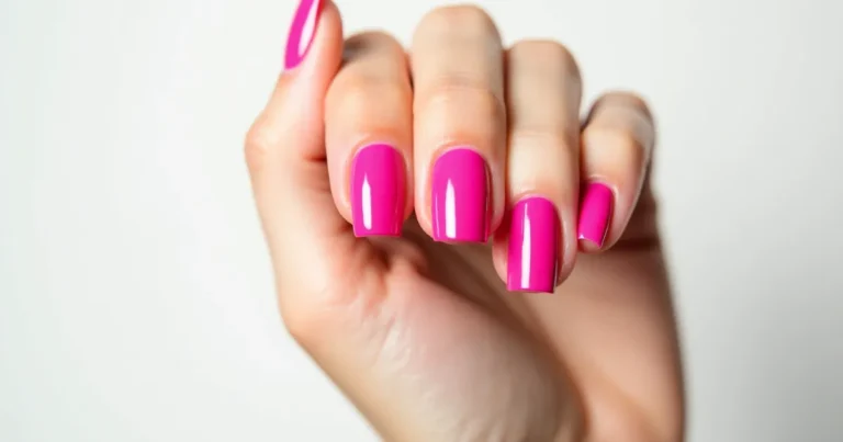 hot pink nails