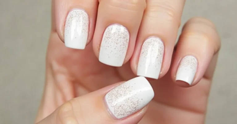 white ombre nails