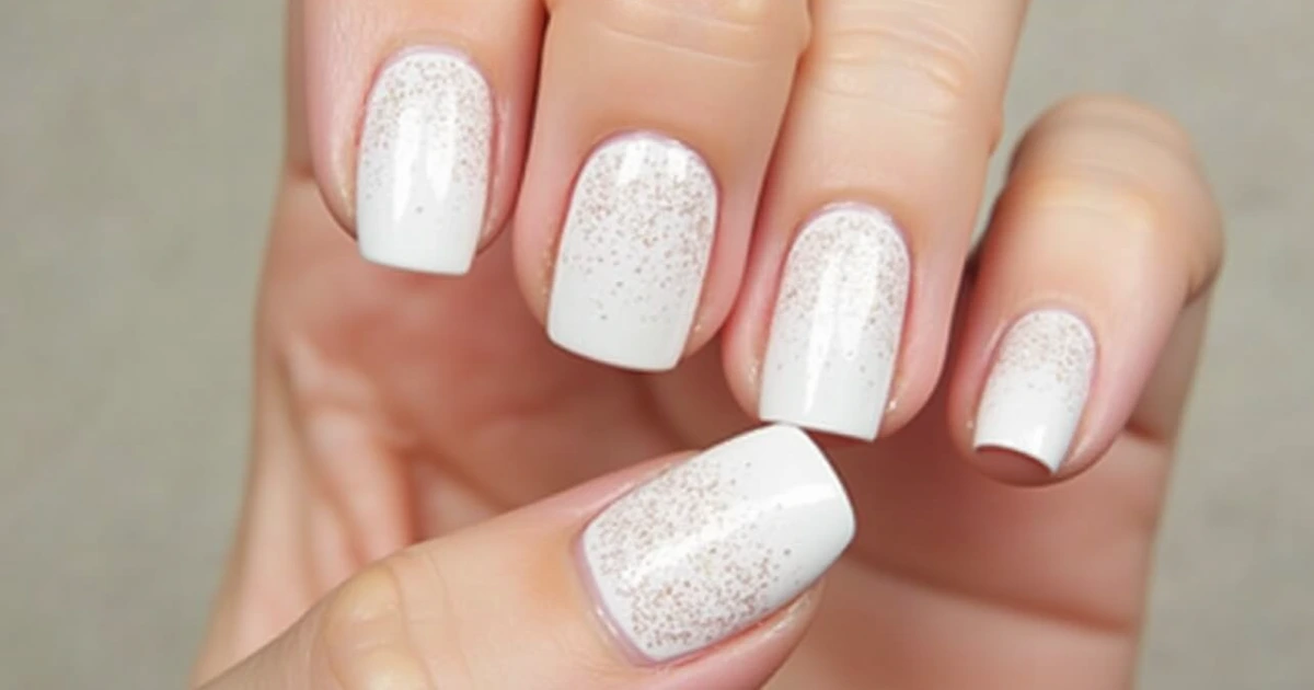 white ombre nails