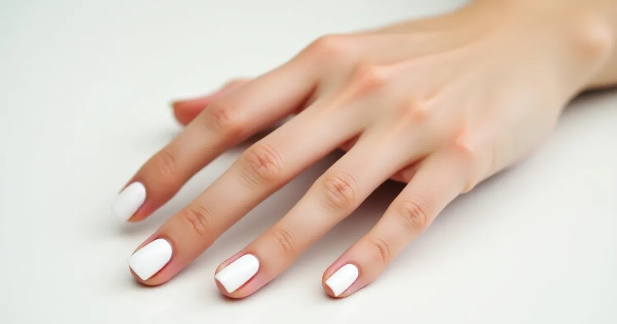 trendy short white nail designs