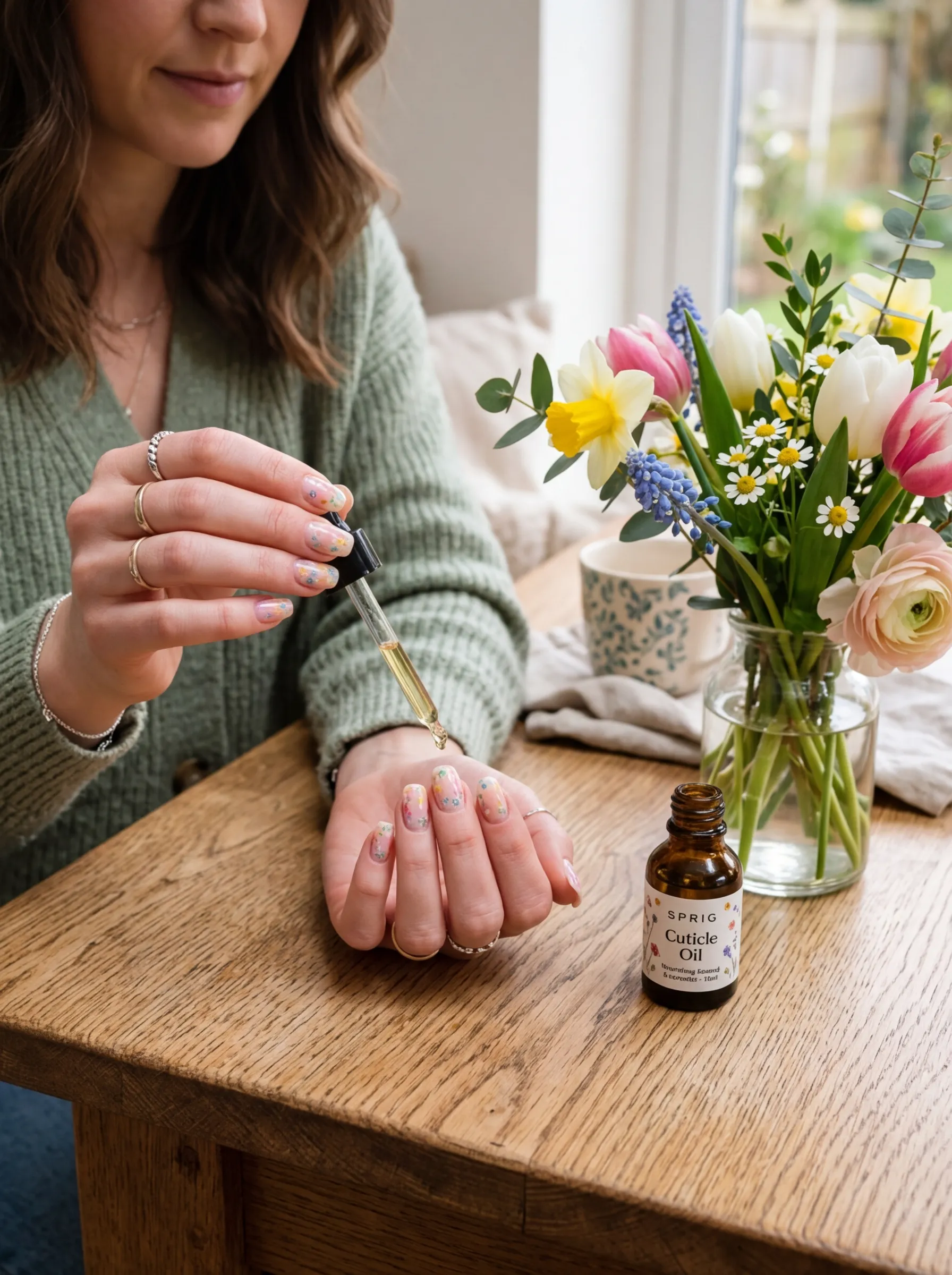 Maintenance tips for the 10 best spring nails using cuticle oil