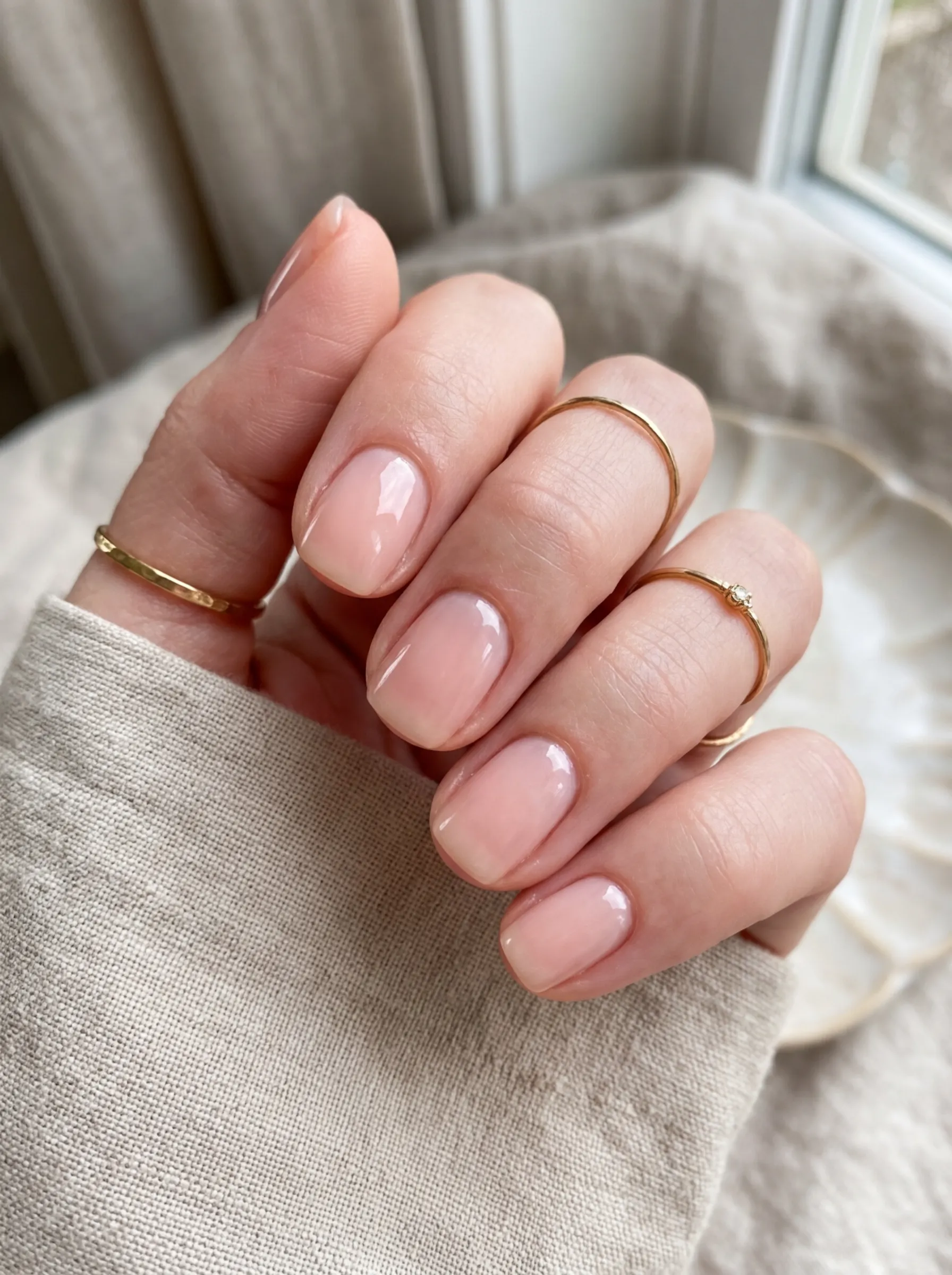 10 best spring nails featuring the minimalist and glossy soap nails trend