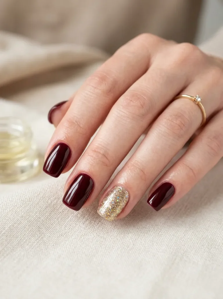A professional manicure showing the iconic accent nail style from 2013 nail trends.