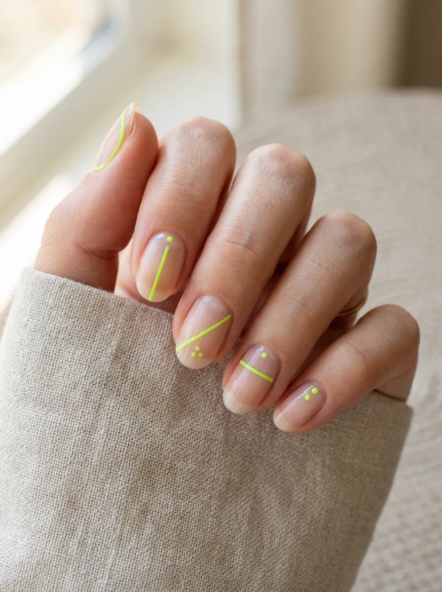 Minimalist negative space patterns representing the best April nail art