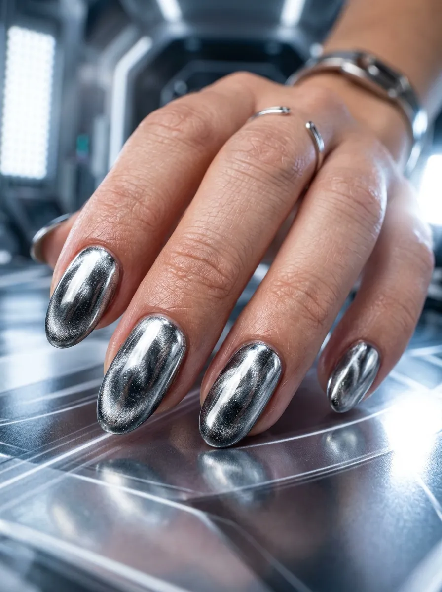 Liquid metal chrome 2.0 best nails in 2026 design