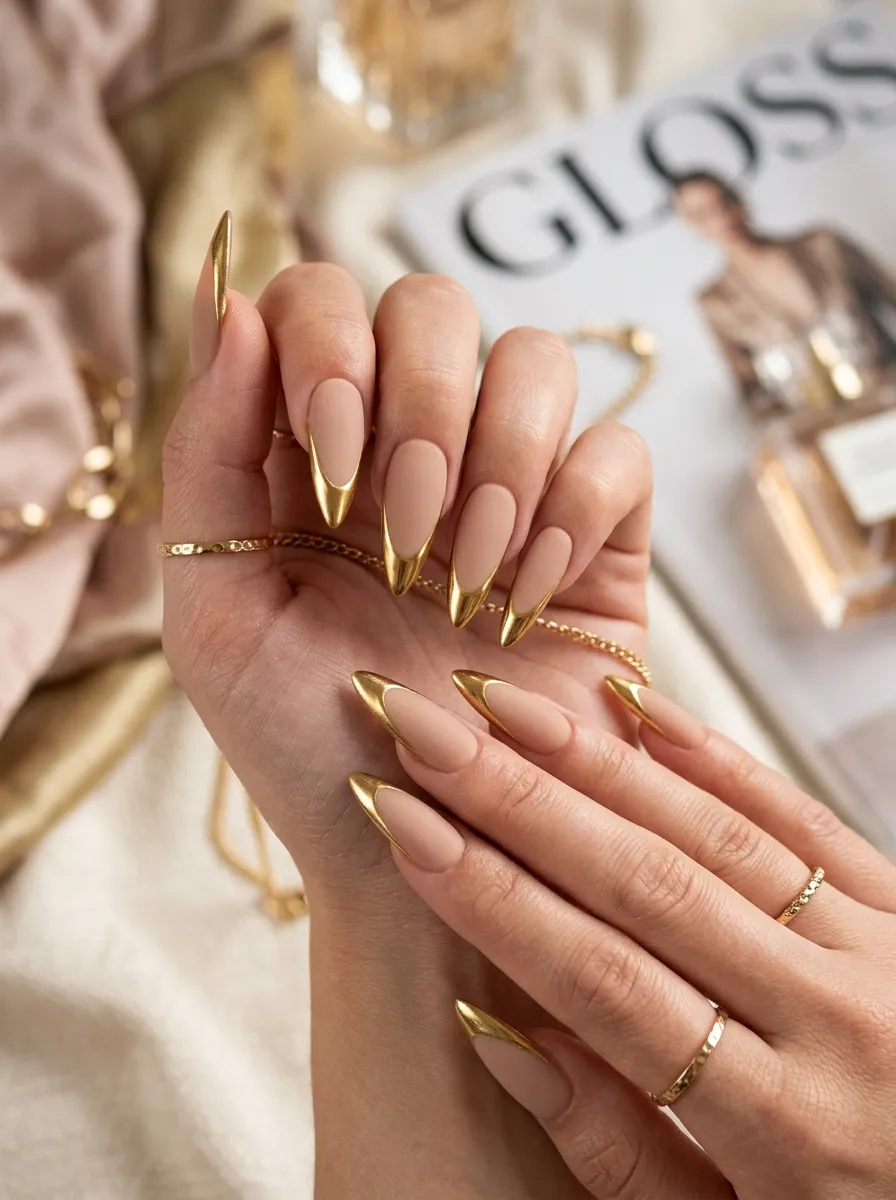 chrome outline stunning french tip nail designs