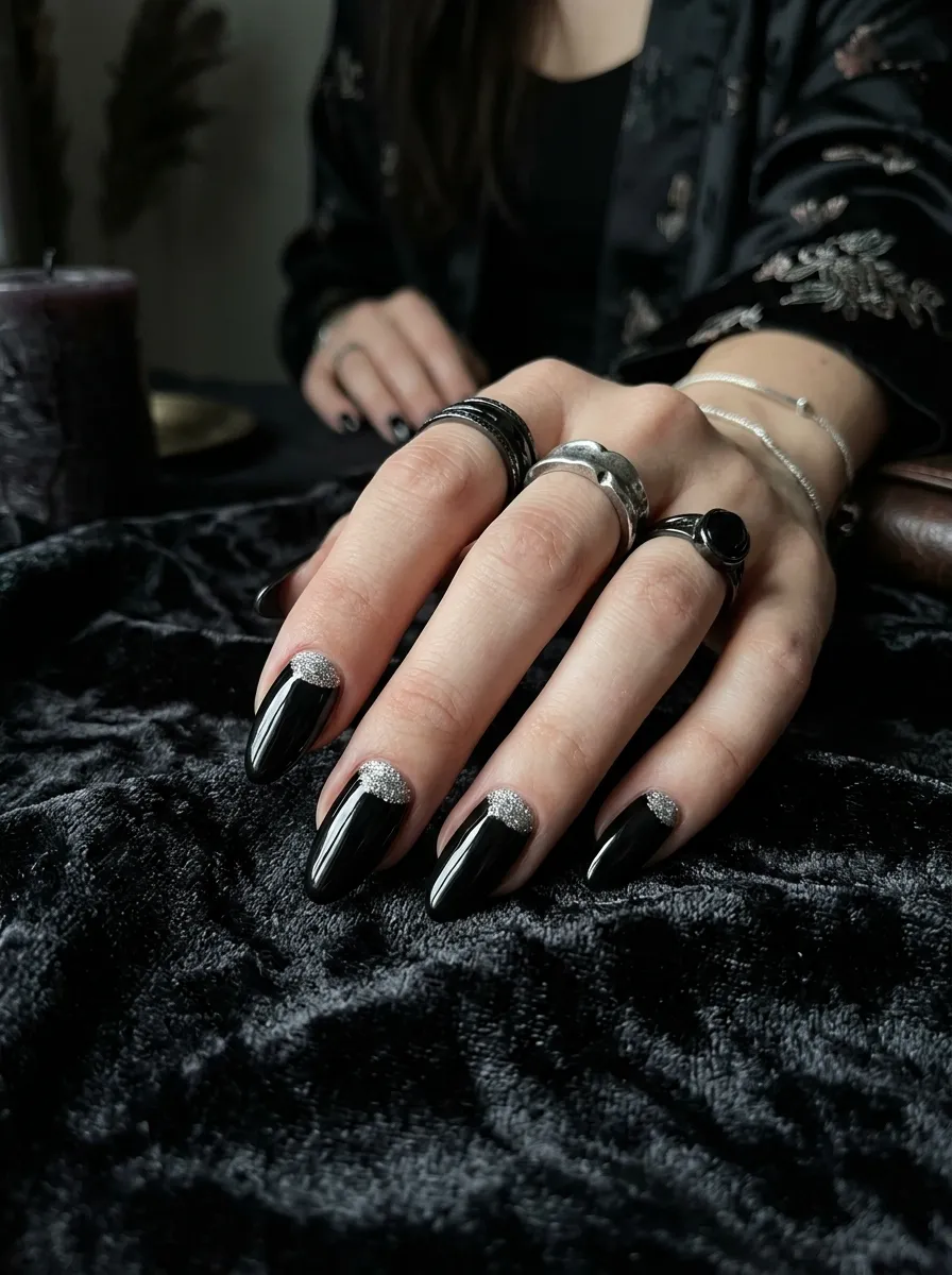 reverse edgy stunning french tip nail designs