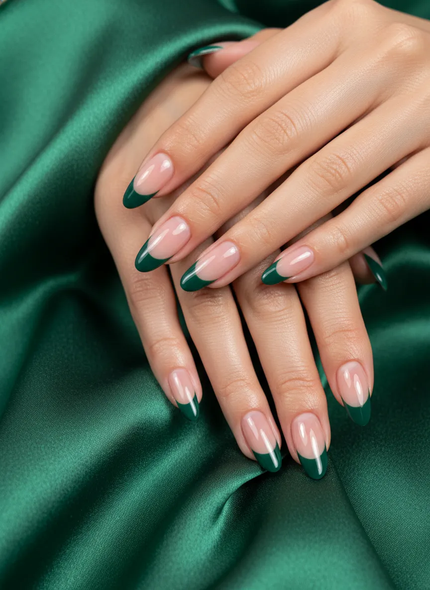 Top 10 nails design showcasing a modern micro-French tip
