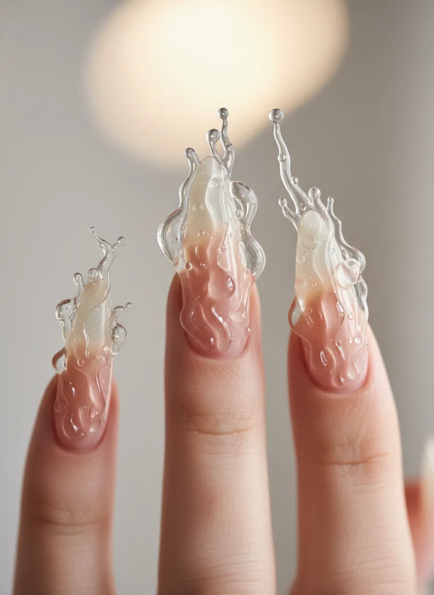 3D Sculptural Glass as one of the top 5 nails design in 2026