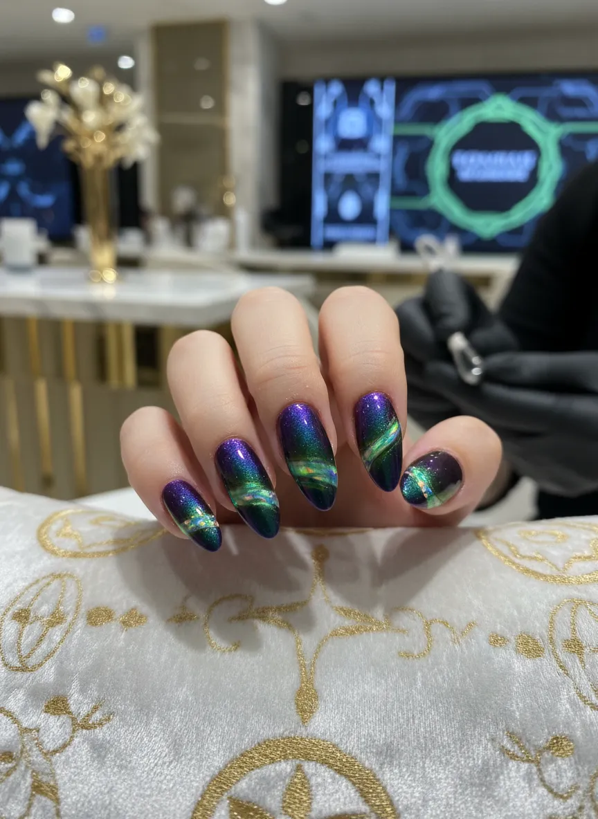 Kinetic Color-Shifting pigments for the top 5 nails design in 2026