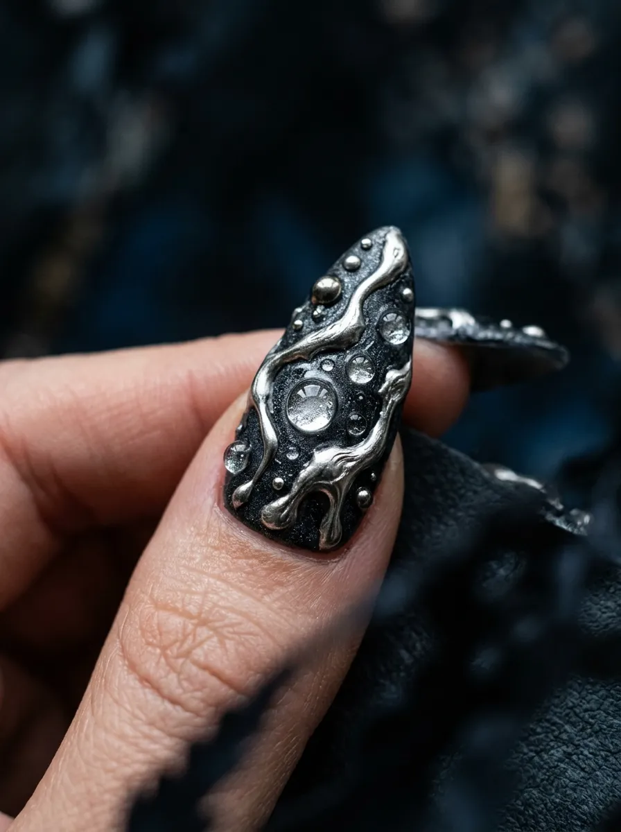 Intricate 3D sculptural nail art showcasing the boldest of Top 5 Nails trends.