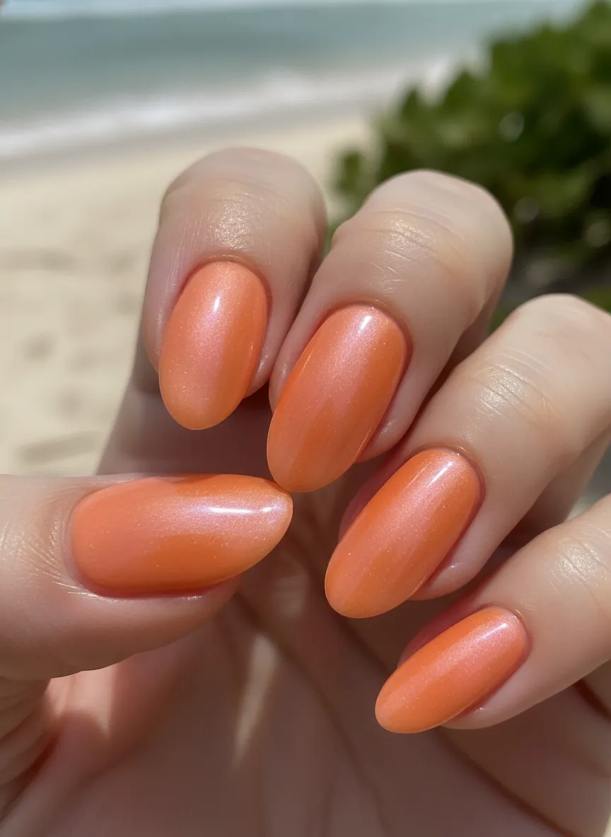 Glazed apricot sorbet April Nails for spring