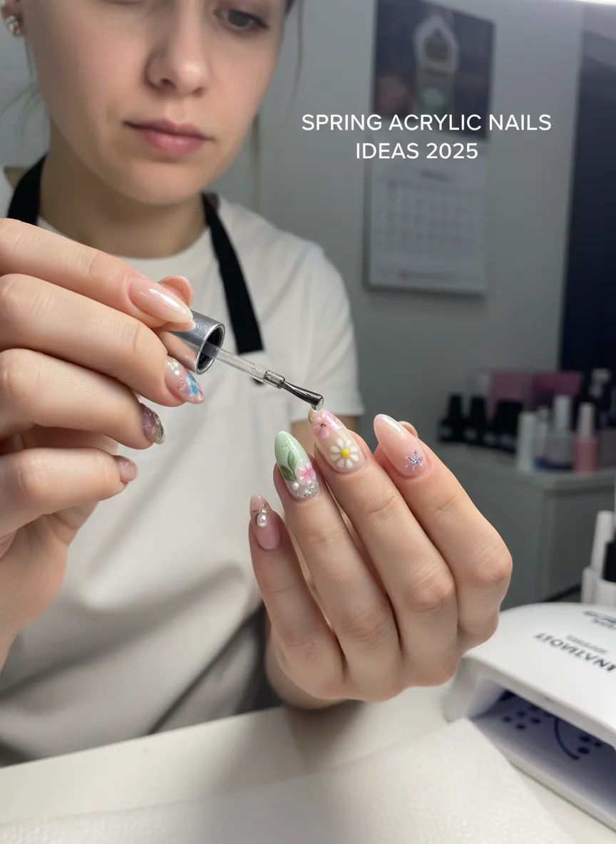 Acrylic nail maintenance for Spring Acrylic Nails Ideas 2025
