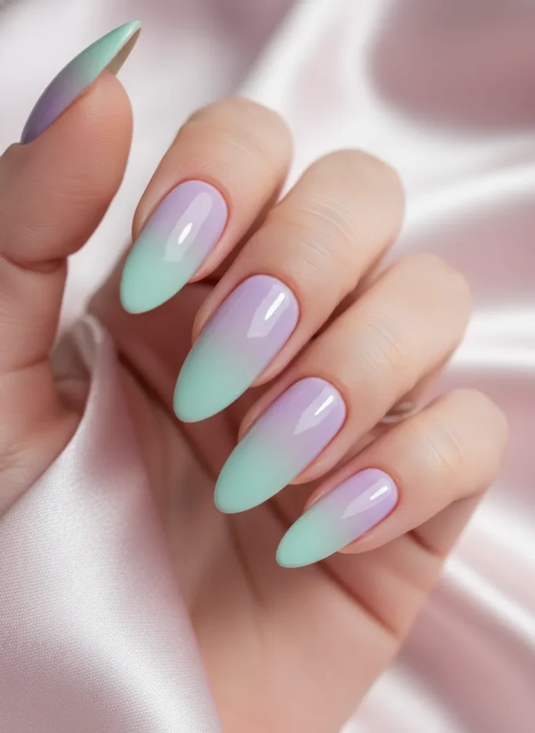 popular nail designs for the spring season featuring soft pastel ombre art